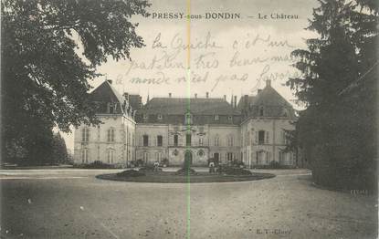 CPA FRANCE 71 "Pressy sous Dondin, Le château".