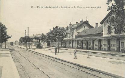CPA FRANCE 71 "Paray le Monial, Intérieur de la gare".
