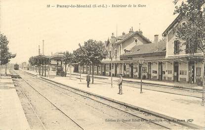 CPA FRANCE 71 "Paray le Monial, Intérieur de la gare".