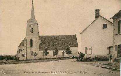 CPA  FRANCE 45 "Env. de Ferrières, Nargis, l'Eglise"