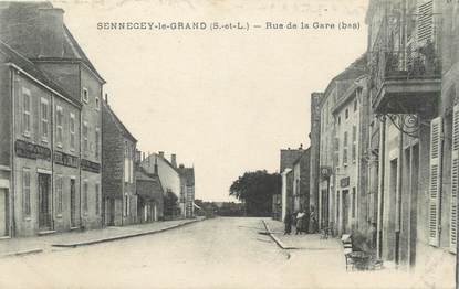 CPA FRANCE 71 "Sennecey le Grand, Rue de la gare".