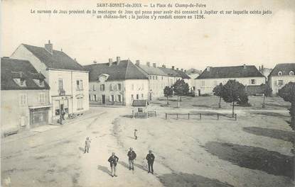 CPA FRANCE 71 " St Bonnet de Joux, La Place du Champ de Foire".