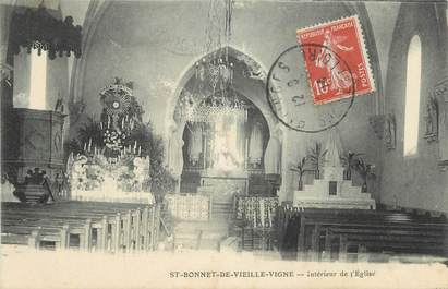 CPA FRANCE 71 " St Bonnet de Vieille Vigne, Intérieur de l'église".