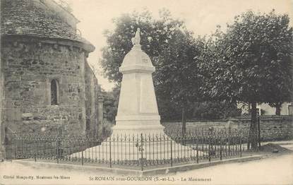 CPA FRANCE 71 " St Romain sous Gourdon, Le monument".