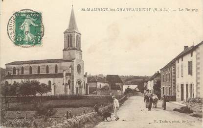 CPA FRANCE 71 " St Maurice les Chateauneuf, Le bourg".