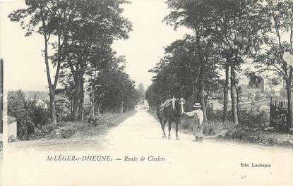 CPA FRANCE 71 " St Léger sur Dheune, Route de Chalon".