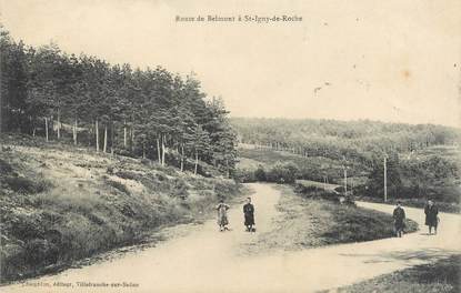 CPA FRANCE 71 " St Igny de Roche, Route de Belmont".