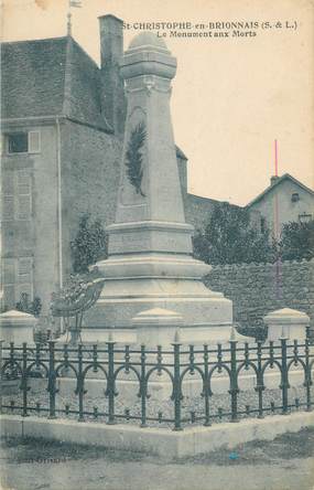 CPA FRANCE 71 " St Christophe en Brionnais, Le monument aux morts".