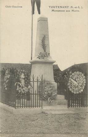 CPA FRANCE 71 " Toutenant, Le monument aux morts".