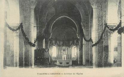 CPA FRANCE 71 " Varenne l'Arconce, Intérieur de l'église".