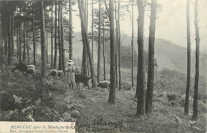 CPA FRANCE 71 " Bergère dans la montagne".