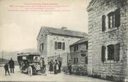 09 Ariege CPA FRANCE 09 " Le Col de Puymorens, Passage de l'autobus devant la maison cantonnière".