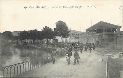 CPA FRANCE 09 " Pamiers, Sortie de l'Usine Métallurgique".