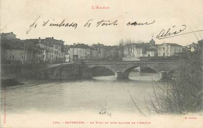 CPA FRANCE 09 " Saverdun, Le pont ".