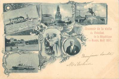 CPA RUSSIE "Souvenir de la visite du Psdt de la République en Russie, 1897"