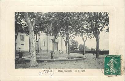 CPA FRANCE 09 " Saverdun, Place Roussille, Le temple".