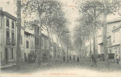 CPA FRANCE 09 " Saverdun, La promenade".