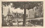 09 Ariege CPA FRANCE 09 " St Girons, Le grand café et entrée de la rue Galy Cazalat".