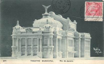 CPA BRESIL " Rio de Janeiro, le théâtre municipal"