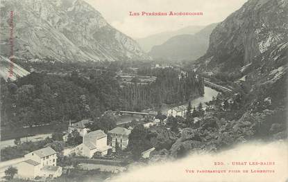 CPA FRANCE 09 " Ussat les Bains, Vue panoramique prise de Lombrives".