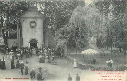 CPA FRANCE 09 " Ussat les Bains, Sortie de la messe à la chapelle du parc".