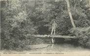 10 Aube CPA FRANCE 10 " Allibaudières, La passerelle sur l'Herbissonne".