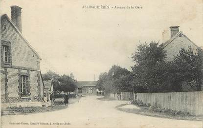 CPA FRANCE 10 " Allibaudières, Avenue de la gare".