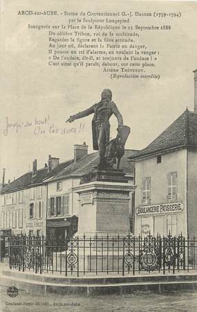 CPA FRANCE 10 "Arcis sur Aube, Statue du Conventionnel Danton".