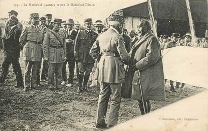 CPA MAROC "Maréchal Lyautey reçoit le Maréchal Pétain"