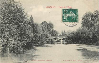 CPA FRANCE 10" Lesmont, Pont sur l'Aube".