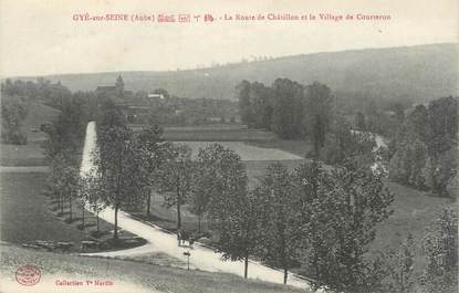 CPA FRANCE 10" Gyé sur Seine, La route de Châtillon et le village de Courteron".