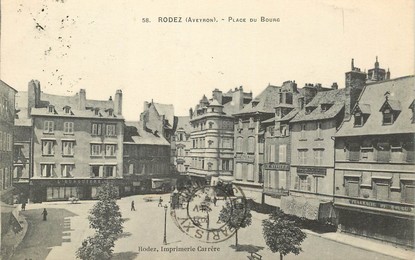 CPA FRANCE 12 "Rodez, Place du Bourg"