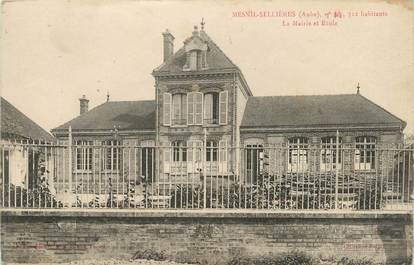 CPA FRANCE 10 " Mesnil Sellières, La Mairie et l'école".