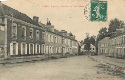 CPA FRANCE 10 " Marcilly, Place de la Gendarmerie".