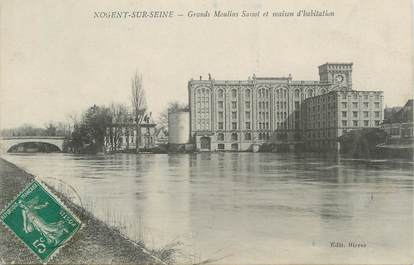 CPA FRANCE 10 " Nogent sur Seine, Grands Moulins Sassot et maison d'habitation".