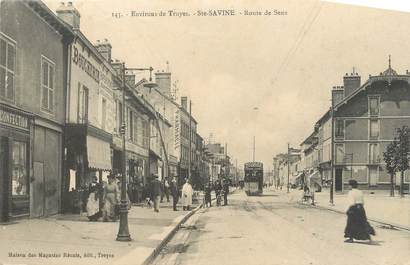 CPA FRANCE 10 " Ste Savine, Route de Sens".