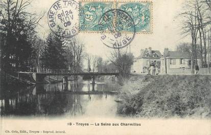 CPA FRANCE 10 " Troyes, La Seine aux Charmilles".