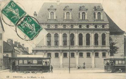 CPA FRANCE 10 " Troyes, Le musée". / TRAM / PAIRE DE CARNET