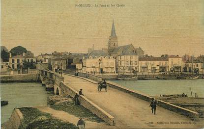 CPA FRANCE 85 "Saint Gilles, le Pont et les quais"