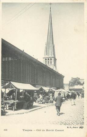 CPA FRANCE 10 " Troyes, Côté du marché couvert".