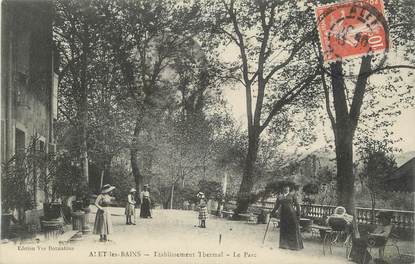 CPA FRANCE 11 " Alet les Bains, Etablissement Thermal, le parc".