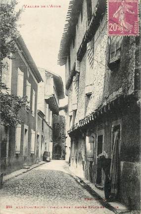 CPA FRANCE 11 " Alet les Bains, Vieille rue, ancien Palais de Justice".