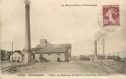 CPA FRANCE 70 "Ronchamp, puits du Chânois et station centrale électrique"