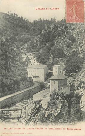 CPA FRANCE 11 " Carcanières et Escouloubre, Les bains'.