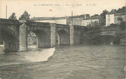 CPA FRANCE 11 " Campagne, Pont sur l'Aude".