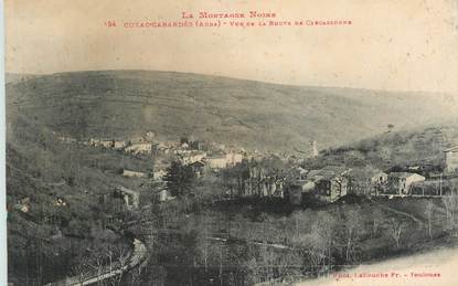 CPA FRANCE 11 " Cuxac - Cabardès, Vue de la route de Carcassonne".