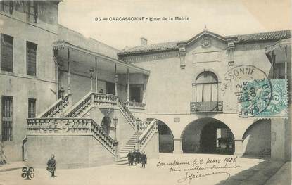 CPA FRANCE 11 " Carcassonne, Cour de la Mairie".