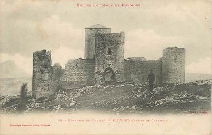 CPA FRANCE 11 " Chalabre, Ensemble du château de Puivert".