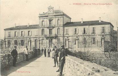 CPA FRANCE 11 " Durban, Hôtel de Ville et groupe scolaire".