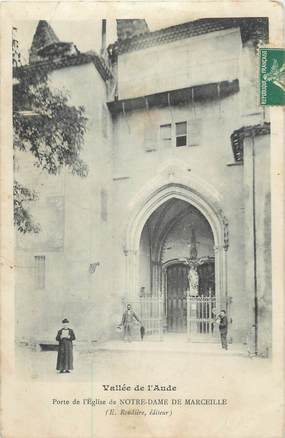 CPA FRANCE 11 " Limoux, Porte de l'église de Notre Dame de Marceille".